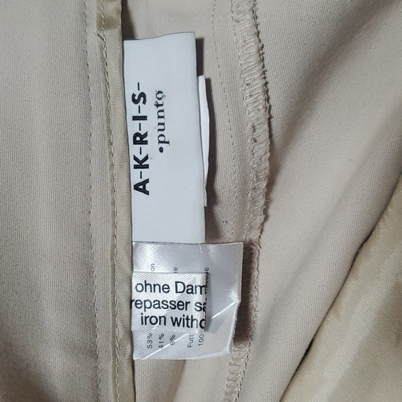 Akris tan and white stripe dress pant sz 2 - Picture 3 of 10